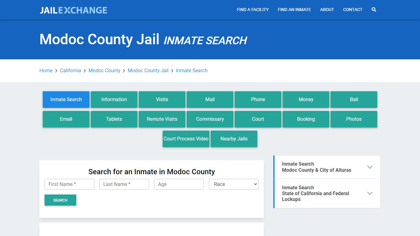 Modoc County Jail, CA Inmate Search: Roster & Mugshots